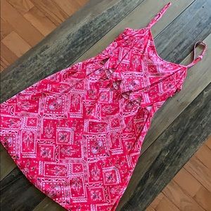 Mini red bandana dress cutouts